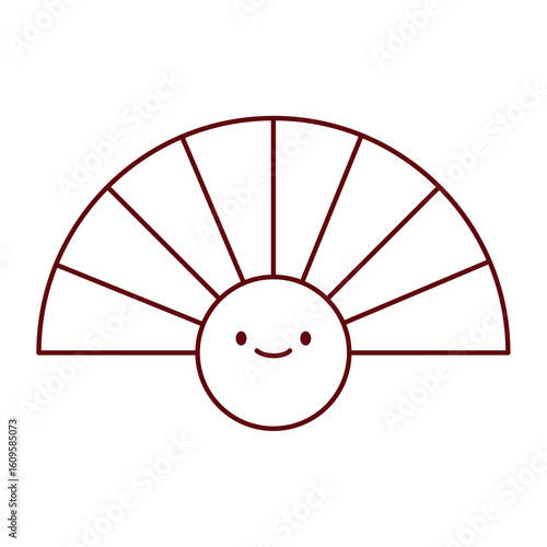 Traditional Chinese Hand Fan Icon