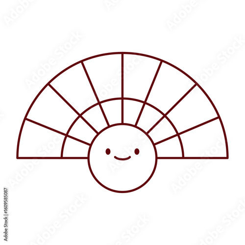 Traditional Chinese Hand Fan Icon