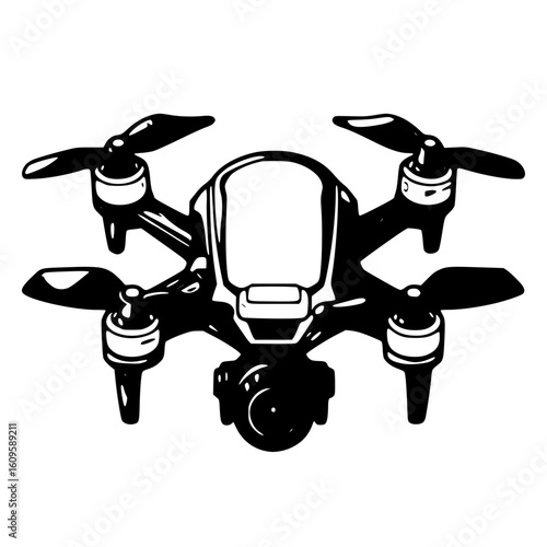 Drone isolated on white background