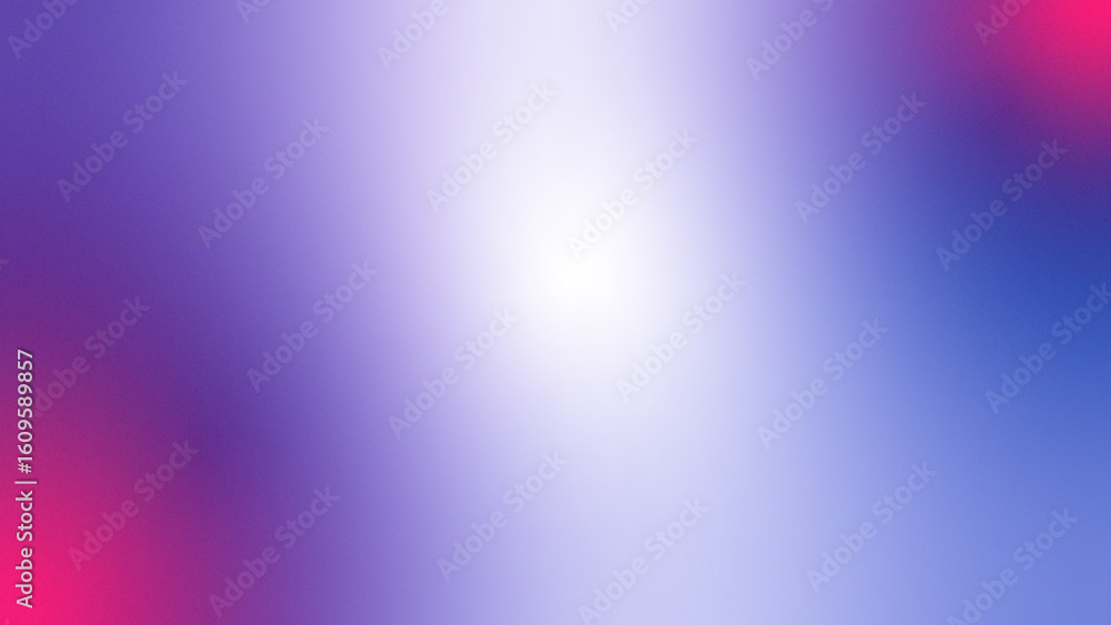 Fototapeta premium Purple magenta pink blue abstract background. Color gradient ombre blend. Smooth transition. Bright center light glow. Neon shimmer effect. Metallic soft blur. Noise grain dreamy texture.