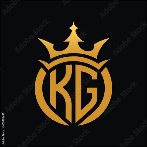 KG logo with crown