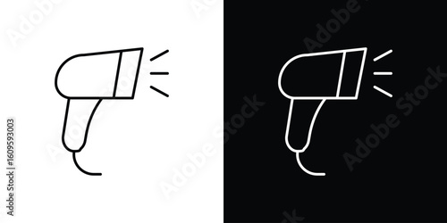 Barcode scanner icon. Editable stroke line icons