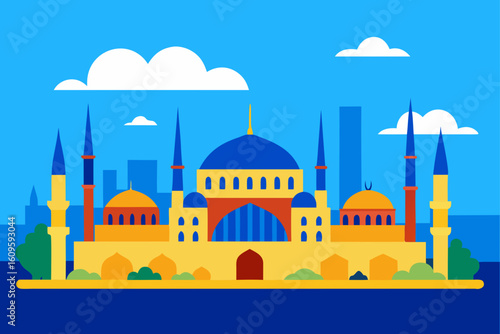 vector illustration of mosque