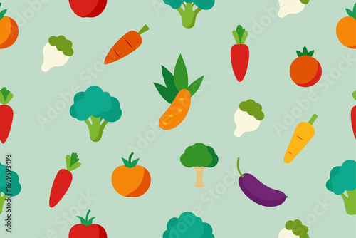 seamless pattern with vegetables