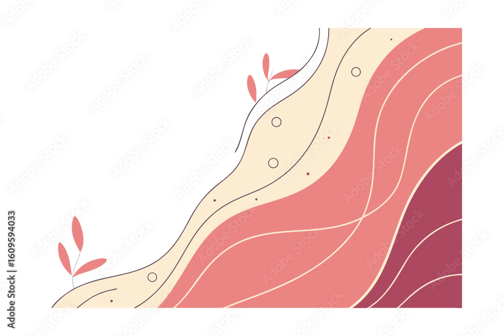 Naklejka premium Trendy Abstract Gradient Background With Flowing Shapes
