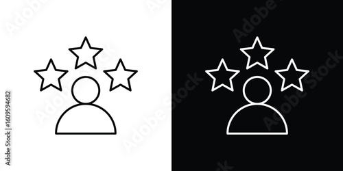 Customer loyalty icon. Editable stroke line icons