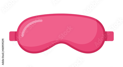Vibrant pink sleeping mask illustration with a smooth, glossy finish.