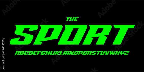 Bold italic font with sharp angled cuts, neon cyber energy, futuristic drive, fast motion built for esports, racing, automotive branding, action headlines, aggressive movement, speed game typography