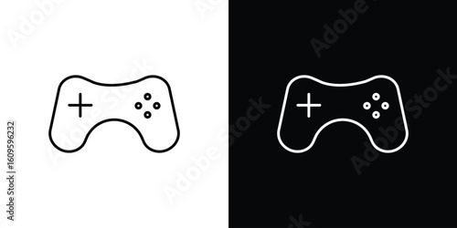 Game controller icon. Editable stroke line icons