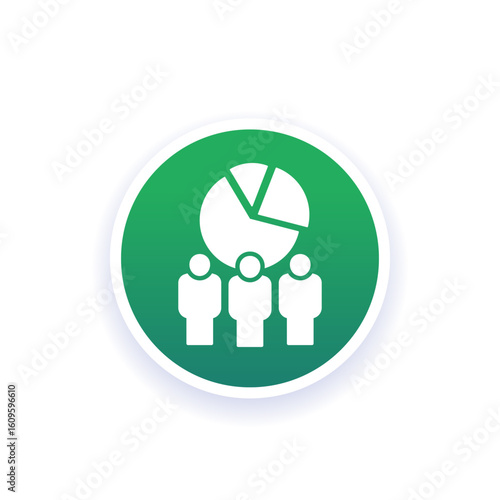 demography icon with people, vector