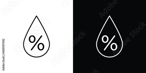Humidity icon. Editable stroke line icons
