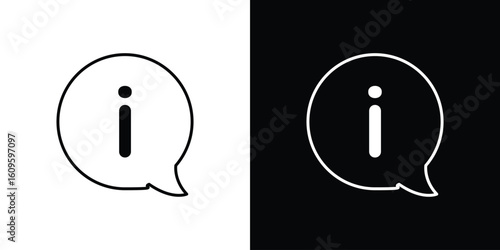 Info icon. Editable stroke line icons