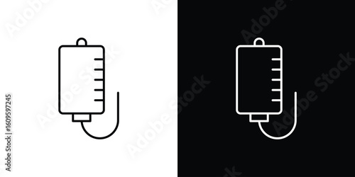IV drip icon. Editable stroke line icons
