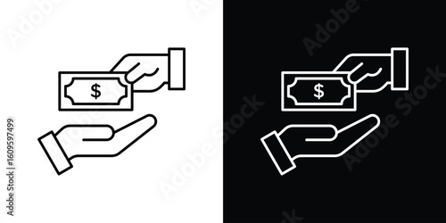 loan icon. Editable stroke line icons