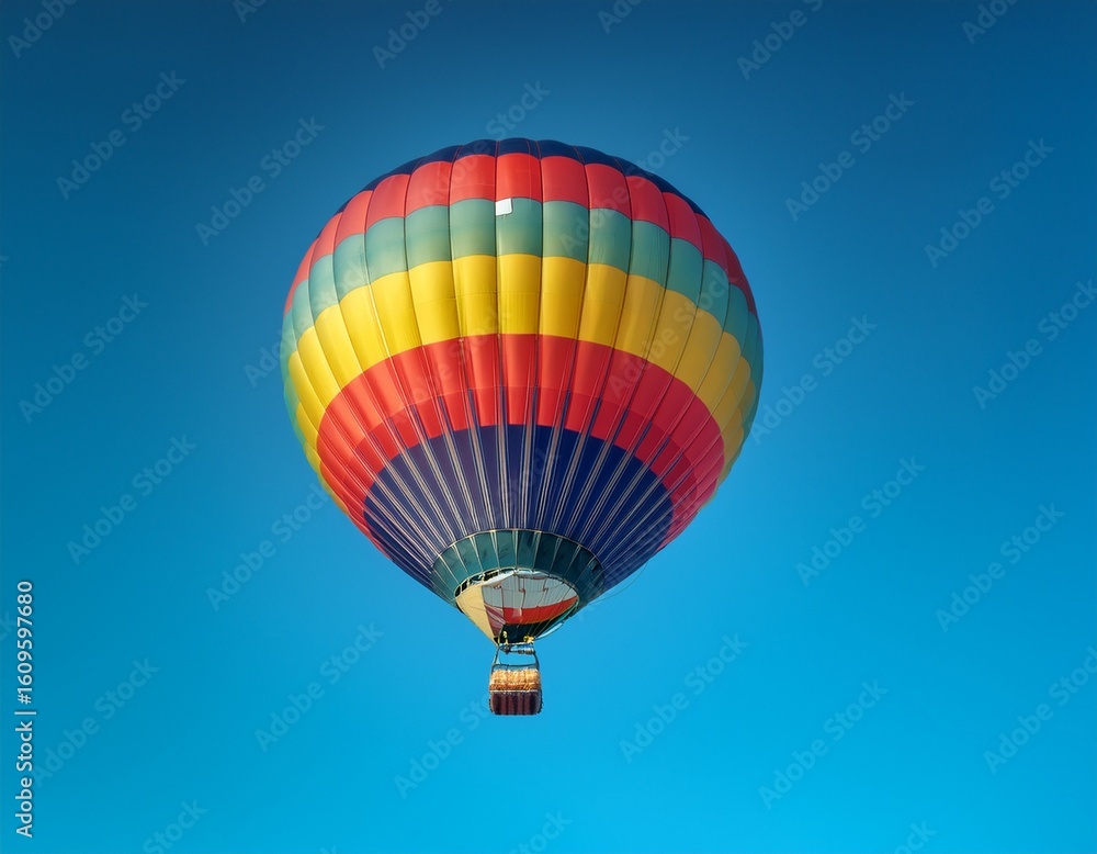 Obraz premium hot air balloon in vibrant colors against a plain background