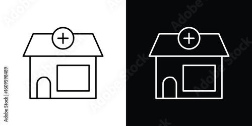 Pharmacy icon. Editable stroke line icons