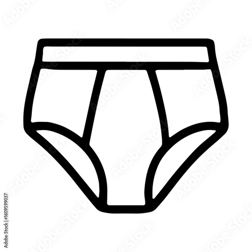 Illustration of a pair of briefs on white space