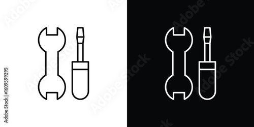 Repair icon. Editable stroke line icons