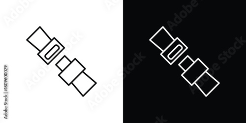 Seatbelt icon. Editable stroke line icons