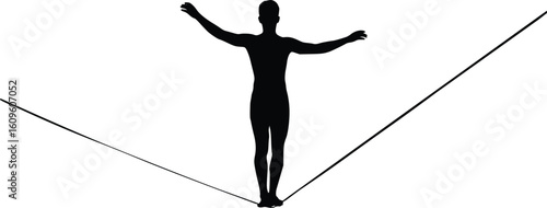 Life Balance Silhouette - Tightrope Walker