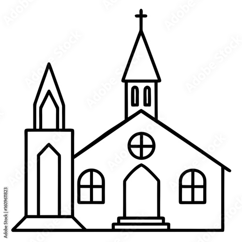 Church with Candlelight AI vector format, perfect for digital use, religious graphics, and spiritual microstock content.