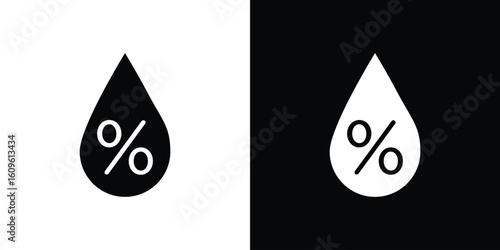 Humidity icon illustrations filled outline style. EPS10