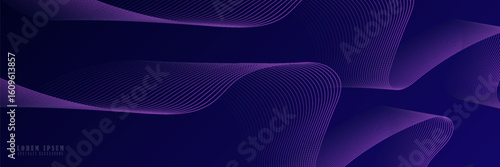 Dark blue abstract background with glowing wave lines. futuristic background Modern concept technology. vector in illustrator,banners,suit for simple design