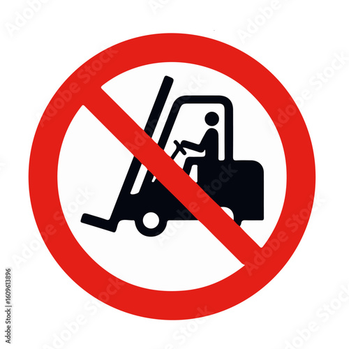 No Forklifts vector icon