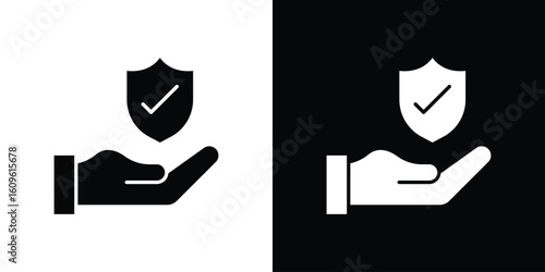 Policyholder icon illustrations filled outline style. EPS10