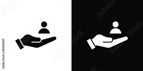 Retention icon illustrations filled outline style. EPS10