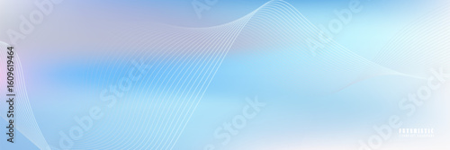 Abstract blue gradient background with shining lines waves. eps10 in bussines