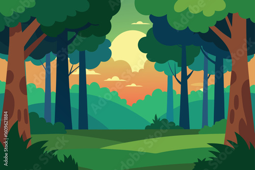 afternoon forest glade