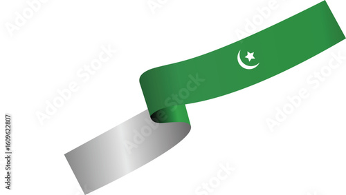 Small Pakistan Flag Vector for Independence Day Mini Decoration Flag Design for 14 August Celebrations