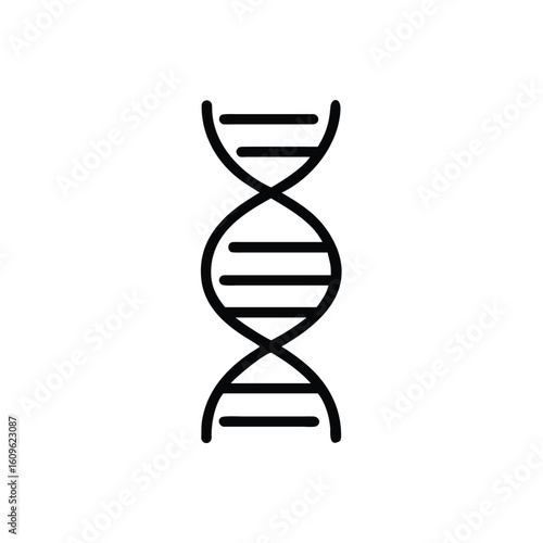 Outline a D N A double helix strand on a molecule science
