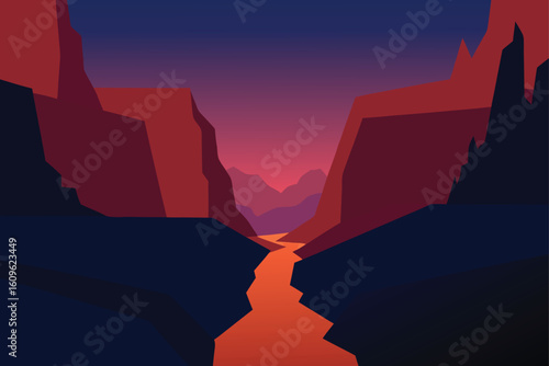 canyon shadows at dusk