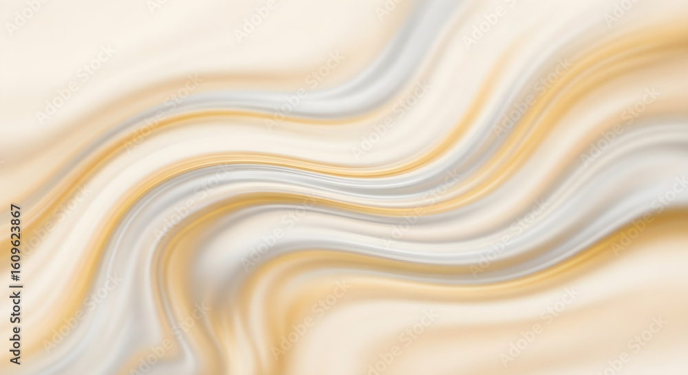 Obraz premium Abstract Swirling Cream Gold and Gray Fluid Art Background.