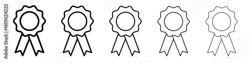 Accreditation icon. Thin line icons collection for web ui.