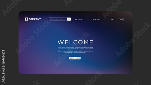 Modern website design welcomes visitors with a sleek, professional landing page experience