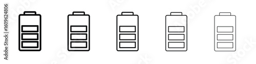 Battery icon. Thin line icons collection for web ui.