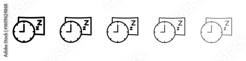 Bedtime icon. Thin line icons collection for web ui.