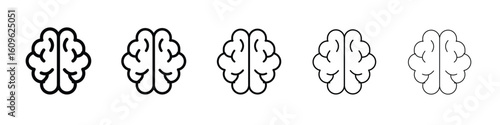 Brain icon. Thin line icons collection for web ui.