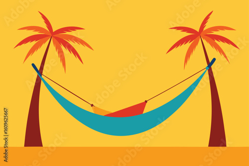 hammock between palms