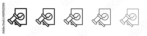 Code of conduct icon. Thin line icons collection for web ui.