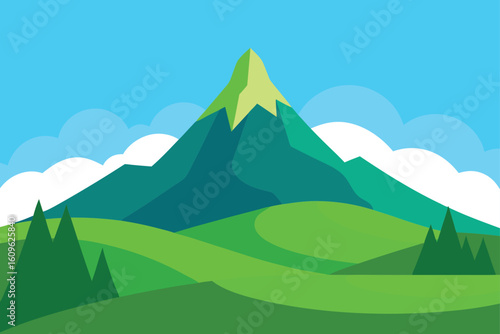 hilltop mountain view