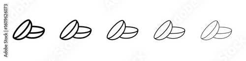 contact lenses icon. Thin line icons collection for web ui.