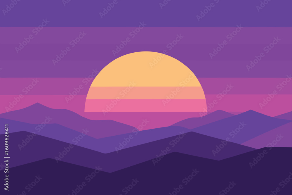 Obraz premium lavender sunset horizon