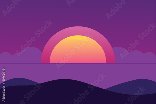 lavender sunset horizon