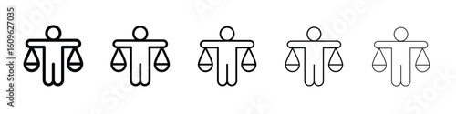 Ethics icon. Thin line icons collection for web ui.