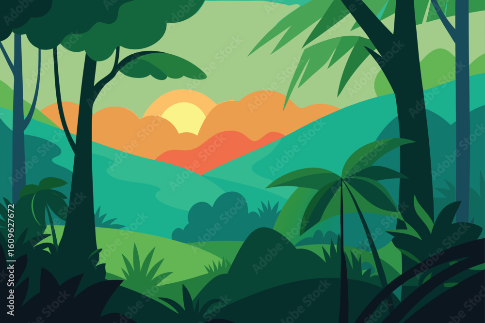 Obraz premium rainforest morning light