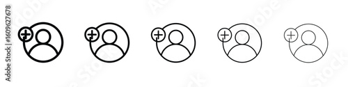 Follower icon. Thin line icons collection for web ui.